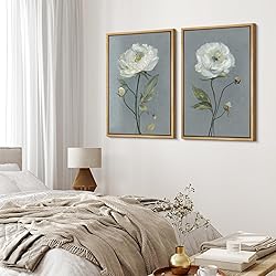 MUDECOR Framed Canvas Print Wall Art Set White