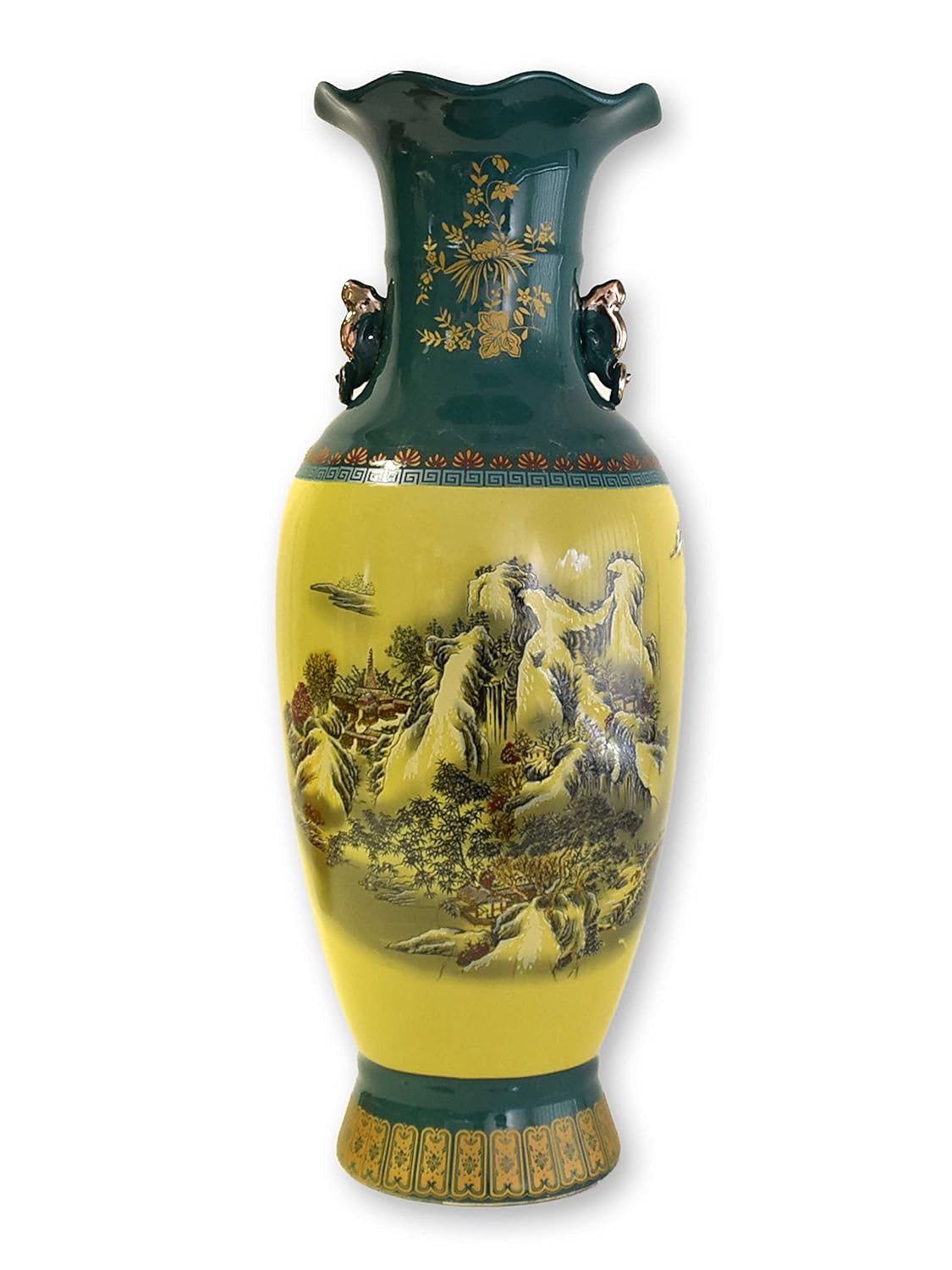 Large Chinese Vase Floor Vase Xl Porcelain With Landscape