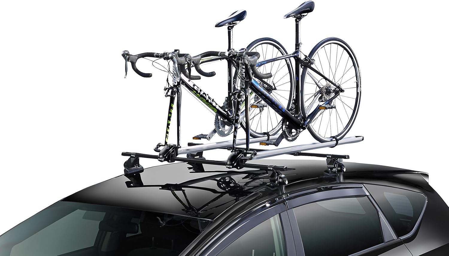 Amazon Terzo サイクルキャリア 1台積み フォークダウンタイプ ロック付 シルバー ブラック Ec21 キャリア用アタッチメント 車 バイク