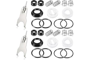 Dreyoo 2 Pack Bathroom Shower Faucet Repair Kit, Compatible with Delta/Peerless #RP3614 and Danco 88103, Compatible with Delta/Peerless Single Handle Faucets, #70 and #212 Ball, Stainless Steel