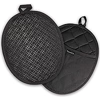 Rmolitty Pot Holders, Heat Resistant up to 500F Pot Holders for Kitchen, Non-Slip Grip Pad Holder with Soft Fabric and…