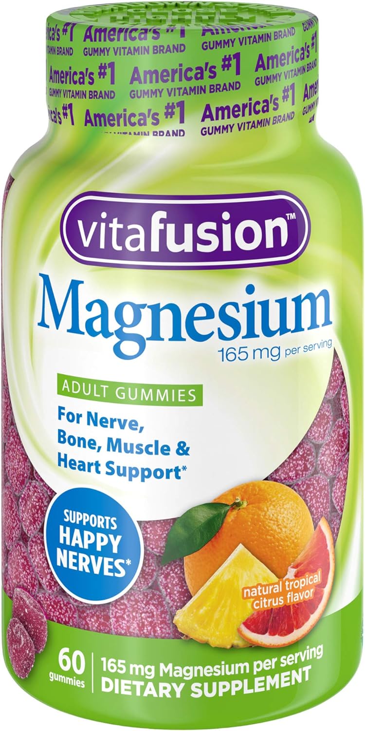 Magnesium Gummy Supplement, 60ct, Citrus: Health & Personal Care