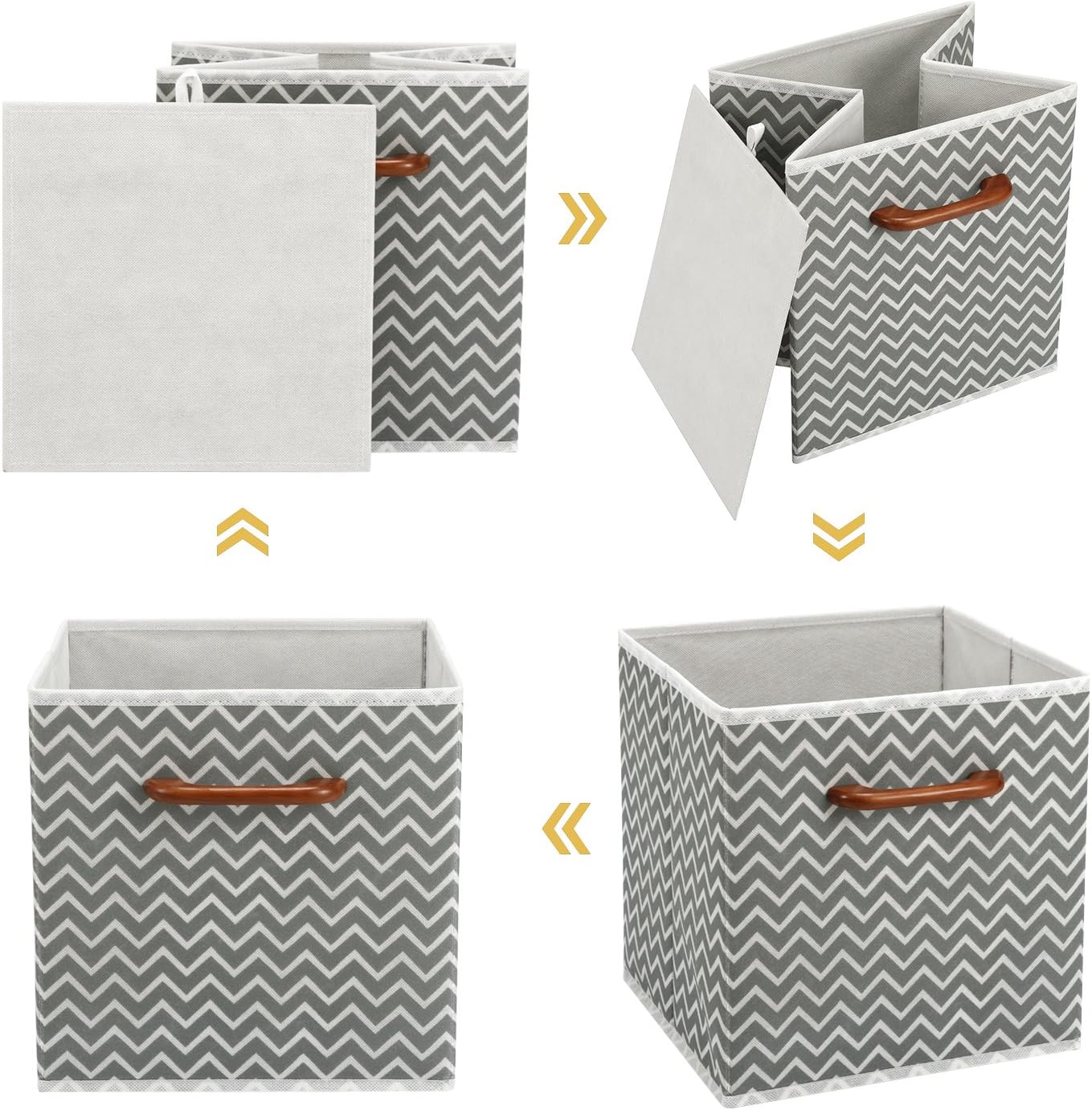 Baskets, Bins & Containers Set of 6 MaidMAX Cloth Storage Bins Cubes