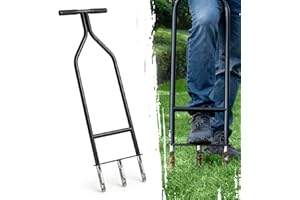 IronGroveRoar Lawn Aerator - Manual Core Aerator Tool & Yard Aerator, Hollow Tine Soil Plug Aerator for Lawn Care, Sturdy Turf and Grass Aeration Tool