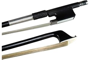 VIOLA BOW FIBERGLASS HALF-LINED FROG LEATHERETTE GRIP - 1/2