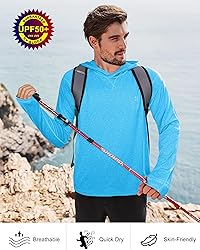 Mens UPF 50+ Fishing Swim Shirt - Long Sleeve Sun