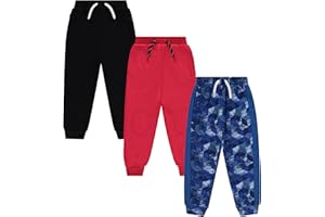 STITCH & STONE Boys 3PK Joggers - Comfy and Cool Pants for Boys