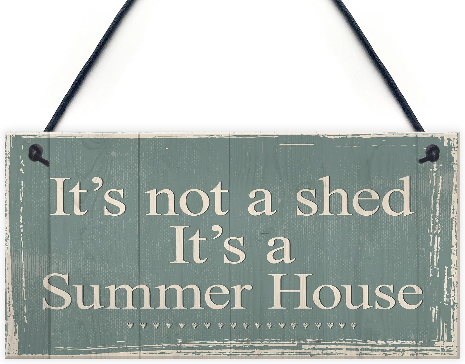 Red Ocean It's Not A Shed, It's A Summer House Novelty Chic Plaque Hanging Garden Shed Sign Birthday Friendship Gift