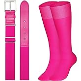 XZQTIVE Baseball Softball Socks and Baseball Softball Belt Combo Set Knee-High Soccer Socks for Kids Youth Adult