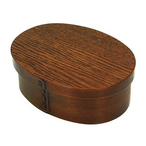 Amazon 曲げわっぱ 木製 お弁当箱 小判 弁当箱 大 1段 T型仕切付