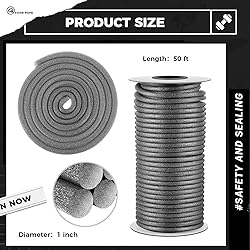 MotiMind 1 Inch x 50 ft Foam Backer Rod for Gaps