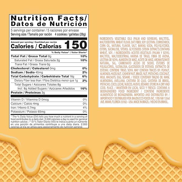 BAUDUCCO PEANUT BUTTER WAFERS – CRISPY WAFER COOKIES WITH 3 DELICIOUS, INDULGENT DECADENT LAYERS OF PEANUT BUTTER FLAVORED CREAM – DELICIOUS SWEET SNACK OR DESERT – 5.0 OZ (PACK OF 1)
