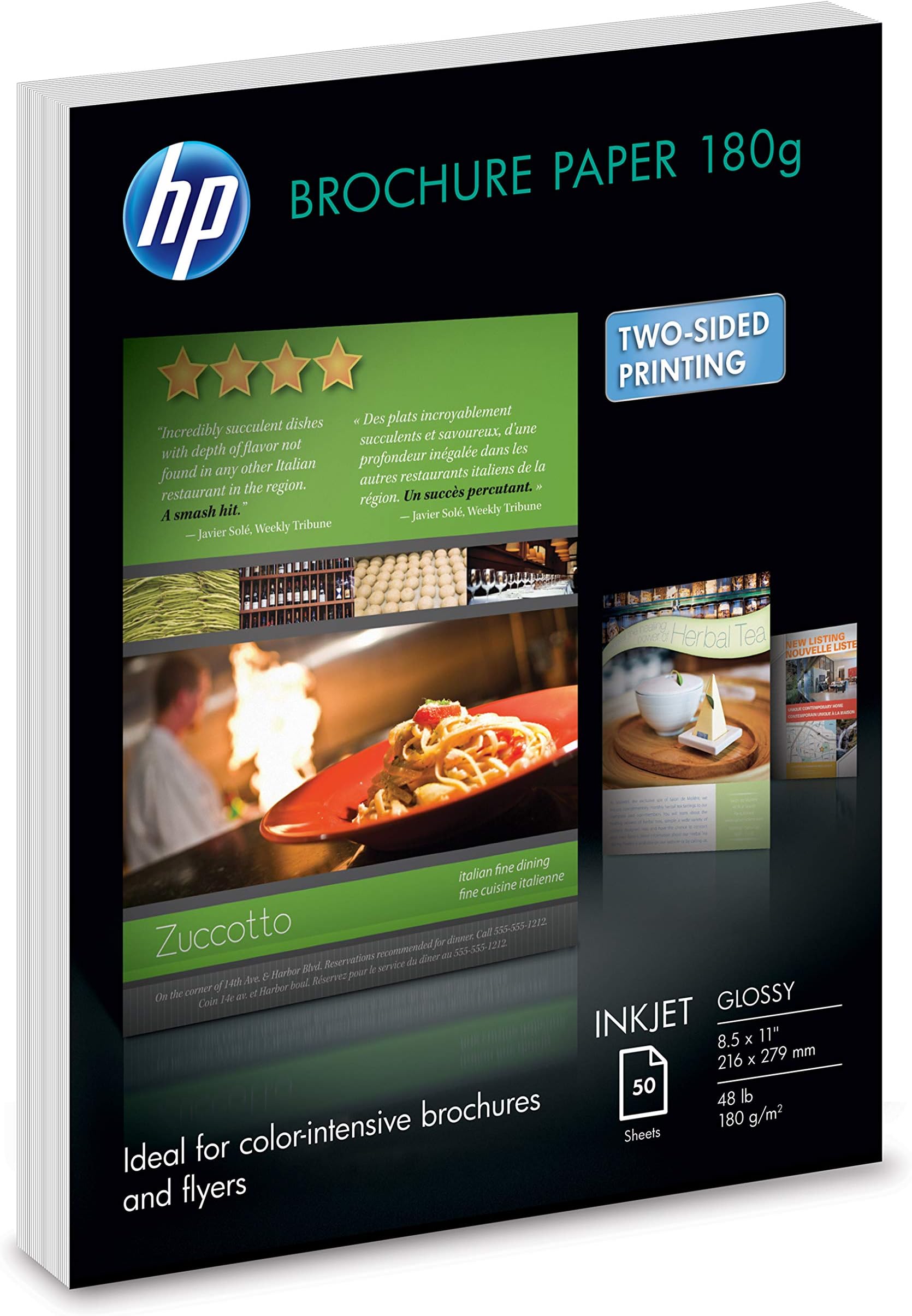 HP Brochure Paper Glossy Professional InkJet 8.5x11 50 Sheets