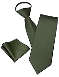 JEMYGINS 3.15“ Olive Green Pre-tied Tie and