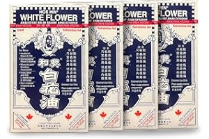 (4 Pack) Hoe Hin White Flower Analgesic Balm "White Flower Oil" 20ml