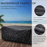 RICHIE Garden Furniture Cover 420D Waterproof 200x160x71cm Rectangular view 6