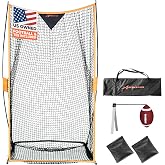 Football Net (7x4 ft) for Field Goals, Portable Football Kicking Net for Throwing with Target Zone Attachment, Field Goal Kicking Cage Nets for Practice [Sand Bag, Ball, Pump, Tee, Carry Bag Included]