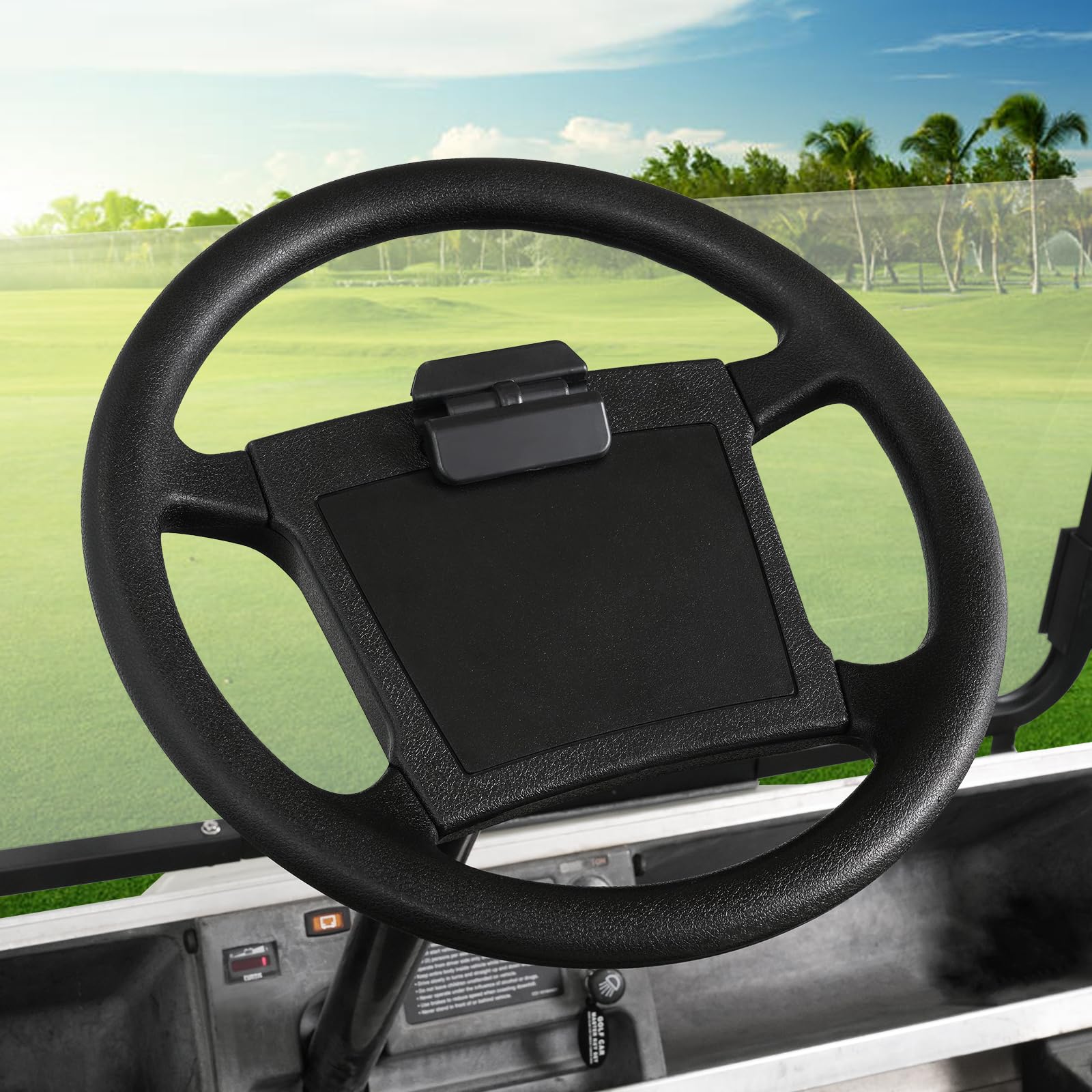 Photo 1 of CLUBRALLY Club Car DS Steering Wheel Factory Style, 13.77" Anti-Slip Golf Cart Steering Wheel for Club Car DS, OEM#1016156/1016219
