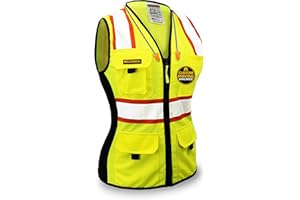 KwikSafety - Charlotte, NC - FIRST LADY Safety Vest for Women, High Visibility Reflective Strips, Meets ANSI & OSHA