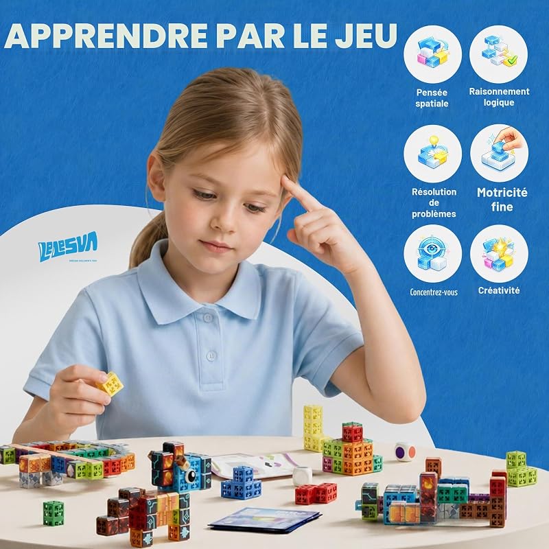 Jeu de Construction De Cubes Soma Spatial pour Enfants de 5 Ans Et Plus