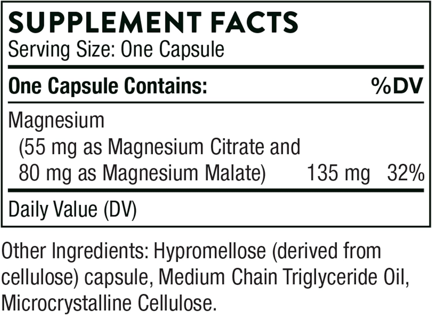 Thorne Research - Magnesium Citramate - Magnesium with Citrate-Malate to Promote Energy Production, Heart and Lung Function, and Metabolism of Sugar and Carbs - 90 Capsules: Health & Personal Care