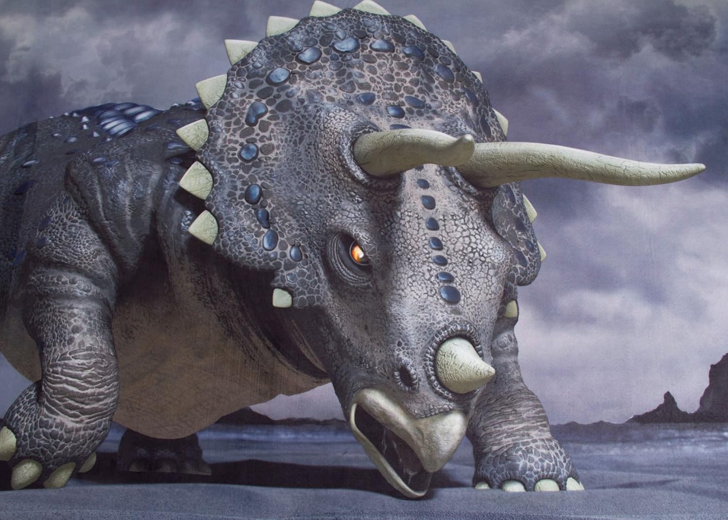 Dinosaurier Teppich Dino Kinderteppich Kinderzimmer Triceratops In
