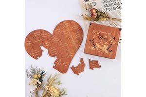 JAPDNK Wooden Puzzles for Adults - Birthday Gifts for Mom Puzzle Piece - I Love You Mom Gifts for Home Office Table Desk Decor