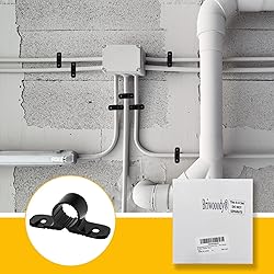 Briwooody 25 Pack 1/2 Inch Black Pipe Supports