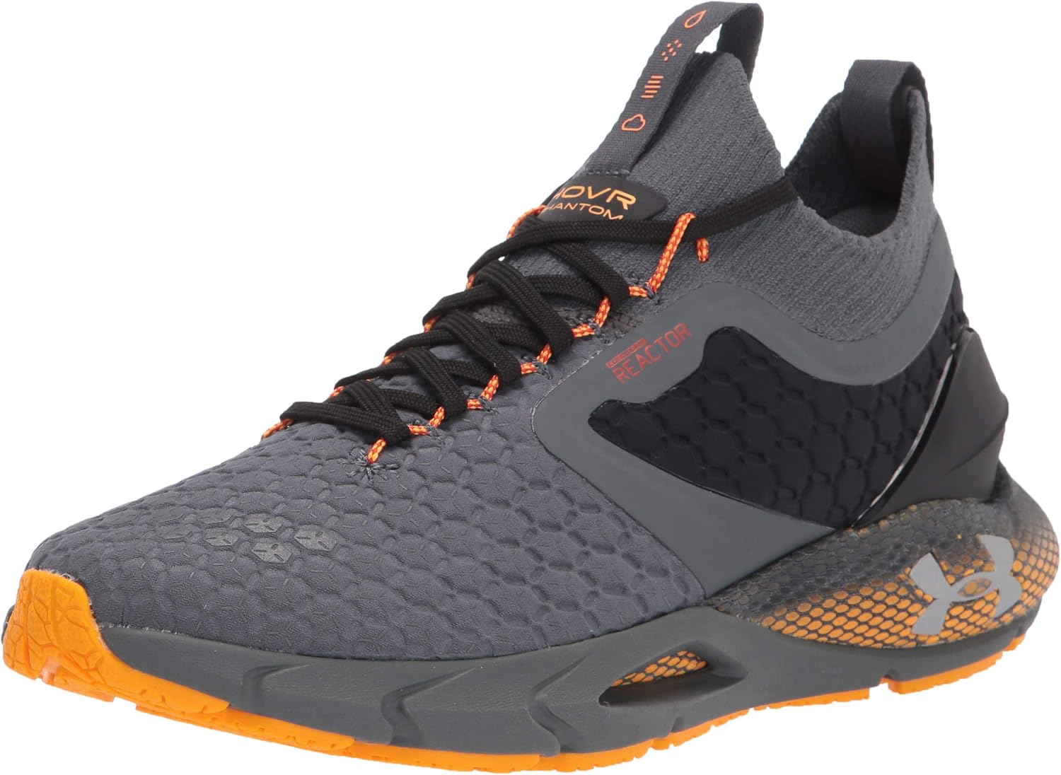 Under Armour Men's HOVR Phantom 2 ColdGear Reactor Running Shoe, Pitch Gray (100)/Lunar Orange 