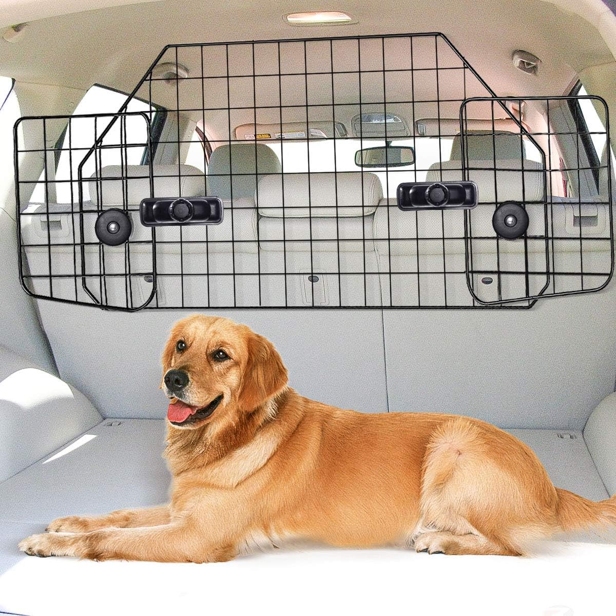 TOOCA Dog Barrier Metal Vehicle Separation Barrier Adjustable for SUV/Truck/Jeep, Iron with Powder Coating Paint Process