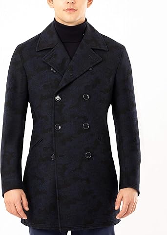 mens black peacoat