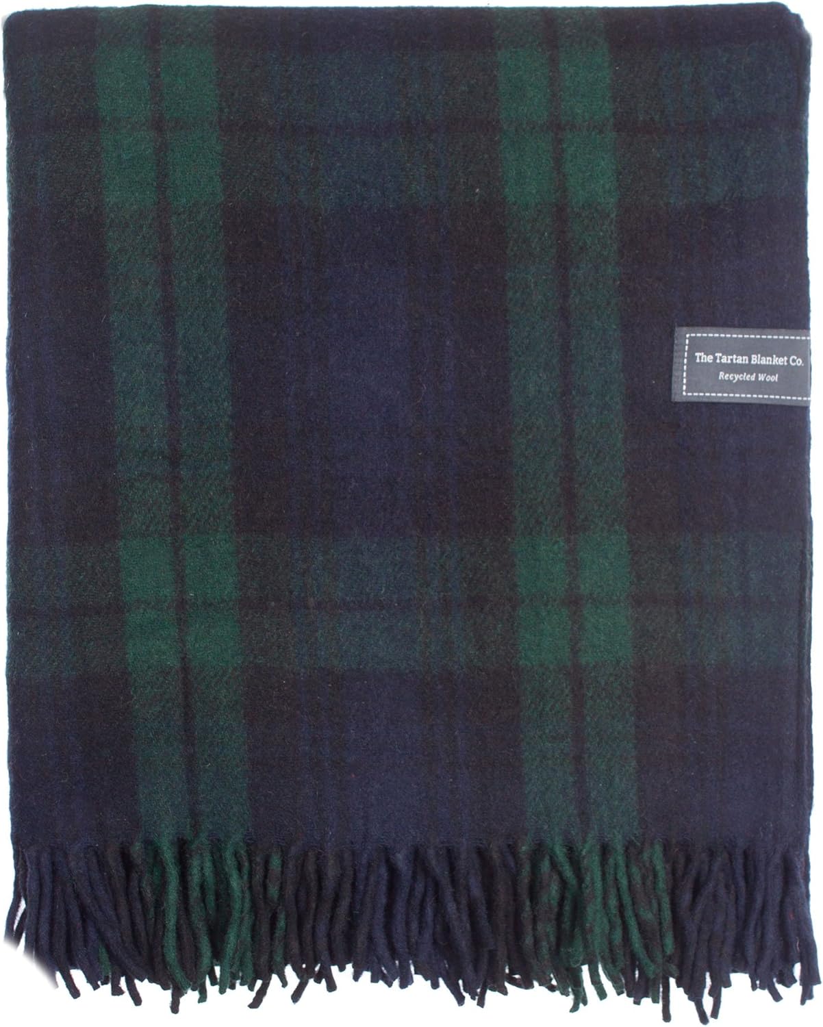 The Tartan Blanket Co. Recycled Wool Blanket Black Watch Tartan (150cm