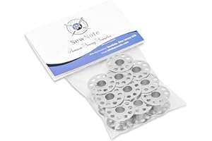 SewNote 10 Pack Class 15 Metal Bobbins Made to Fit Singer Kenmore Brother Janome Sewing Machines