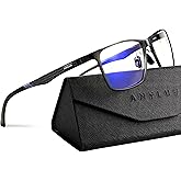 ANYLUV Blue Light Glasses Men/Women, Al-Mg Metal Computer Blue Light Blocking Glasses, Relieve Eyestrain and Eye Protection