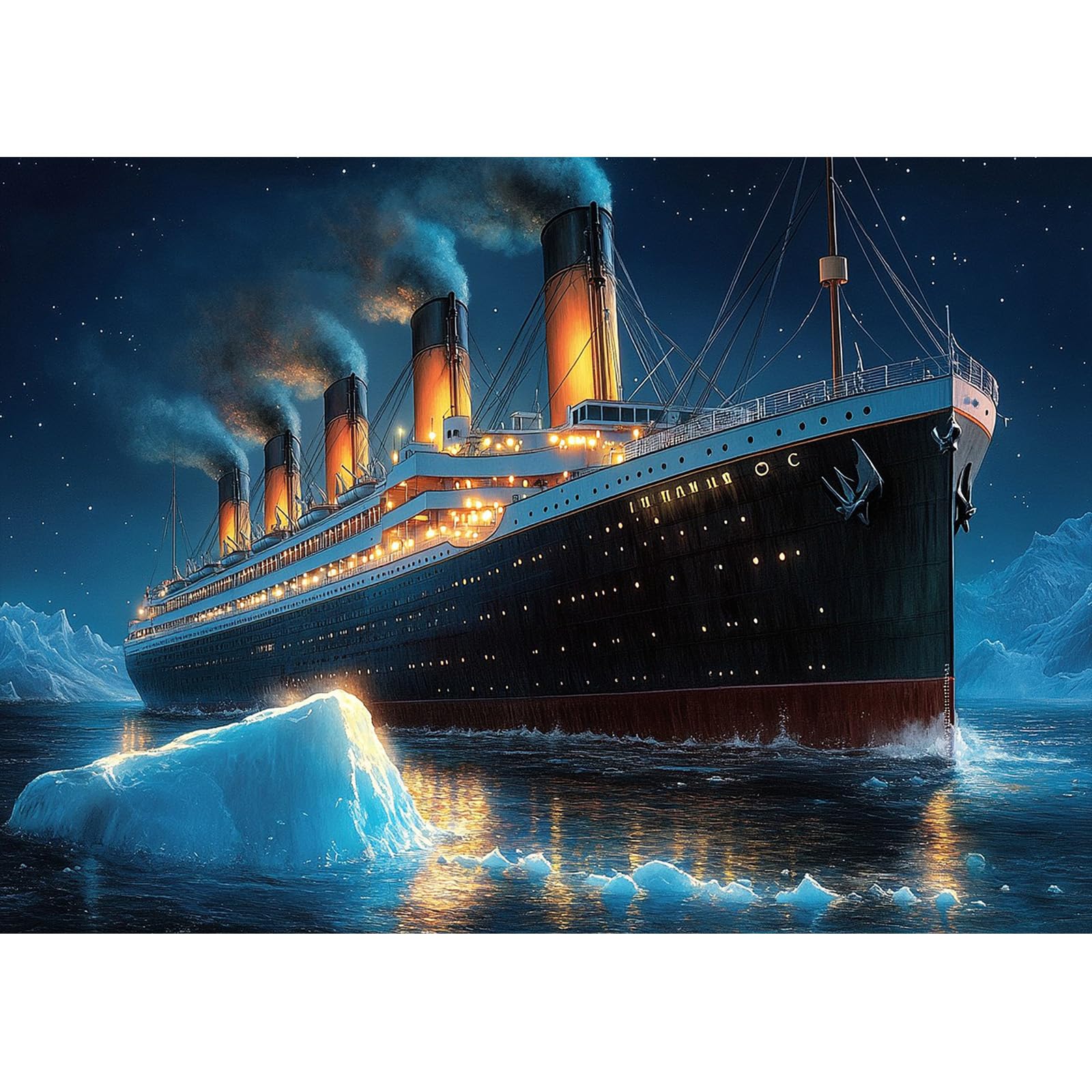 MXJSUA Ship Diamond Painting Kits for Adults, 5D Ship Diamond Art Kits for Beginners, DIY Full Drill Crystal Gem Painting Kits for Home Wall Decor 30x40 cm