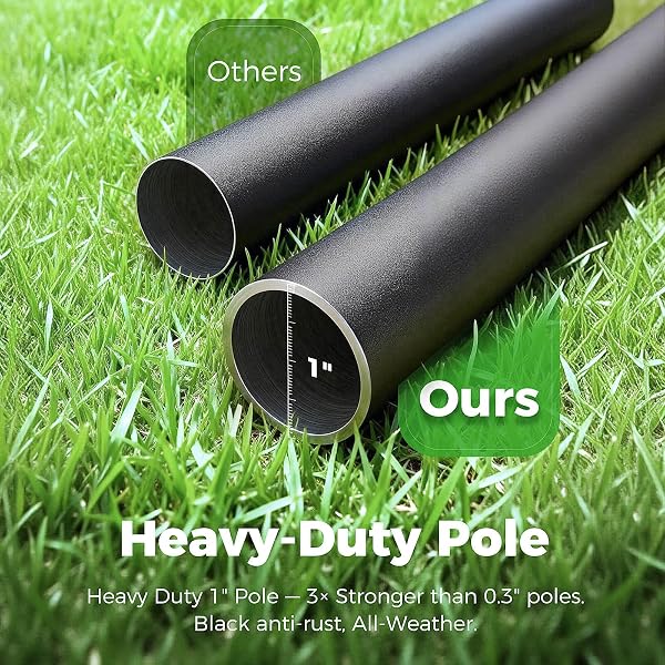 PERCHME BIRD FEEDER POLE WITH SQUIRREL BAFFLE, 92” INCH 360° ROTATING HEAVY-DUTY BIRD HOUSE POLE FOR OUTDOORS,ADJUSTABLE HEIGHT,UNIVERSAL MOUNT KIT FOR BIRD FEEDER CAMERAS&HOUSES (92” BLACK)