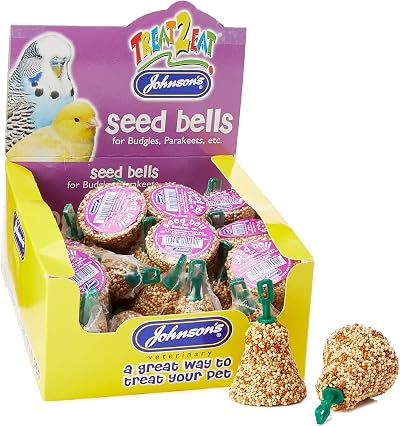 Johnsons Treat 2 Eat Seed Bell for Budgies 1x27 Bulk Box