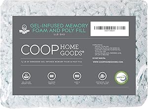 Coop Home Goods - Adjustable Shredded Gel Memory Foam and Poly Fiber Fill - for Eden Pillow - ½ lb - CertiPUR-US Certified