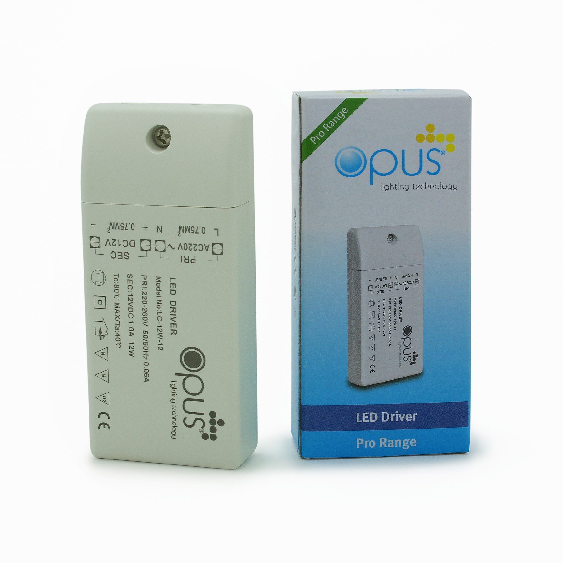 Opus 12 W 12 V DC Compact LED Driver Transformer for Use with Mr16 Mr11 G4 And 12 V Strip Lighting Power Supply