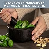 Homiu Pestle And Mortar Set Granite Large 16cm Diameter Grinder Spice Herb view 3