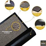 Homatz Hallway Runner Rug Heavy Duty Non-Slip Brown 80x300 cm Dirt Trapper view 3
