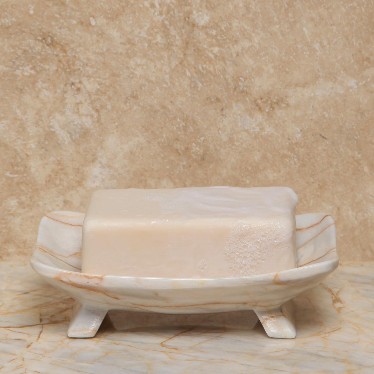 Marbletree Marble Soap Dish (Cream, Dark and Light) (Cream) Amazon.co.uk Kitchen & Home