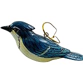 Blue Jay Ornament Realistic Christmas Tree Decoration Polyresin, 4 Inches