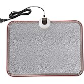 Livtribe AC 110V Heated Floor Mat for Foot, Gray Carbon Crystal Heating Pad, Electric Heated Foot Warmers for Office, Home