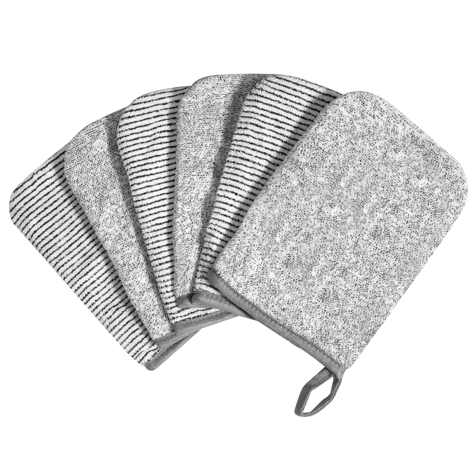 PHOGARY Face Cloths Body Wash Mitt, Super Absorbent & Soft Face Towels Facial Mitts, Reusable Makeup Remover Cloth Facial Cleansing Cloths, Coral Fleece Microfiber Wash Cloth,13x20cm,6pack,2color