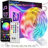 40FT Led Strip Lights, ViLSOM Smart APP and Remote Control Music Sync Led Lights for Bedroom, Room, Ceiling, Party, Home Deco