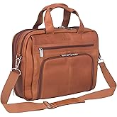 Kenneth Cole REACTION ‘Out of the Bag' Manhattan Colombian Leather 15.6" Laptop Briefcase Travel Business Case Bag