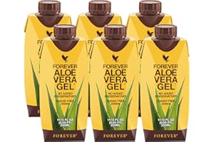 FOREVER LIVING PRODUCTS Forever Living - Forever Aloe Vera Gel (Plain) - Pure Inner Leaf Aloe Vera Juice - 99.7% Aloe Content - Preservative-Free - 11.15 fl oz (Pack of 6)