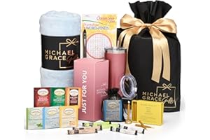 MICHAEL GRACE GIFTS Ultimate Gift Set for Women: Perfect for Birthdays, Get Well Soon, & Special Occasions - Thoughtful Gift Baskets, Care Packages, & Unique Gifts for Her. Including Luxury Blanket & Tumbler.