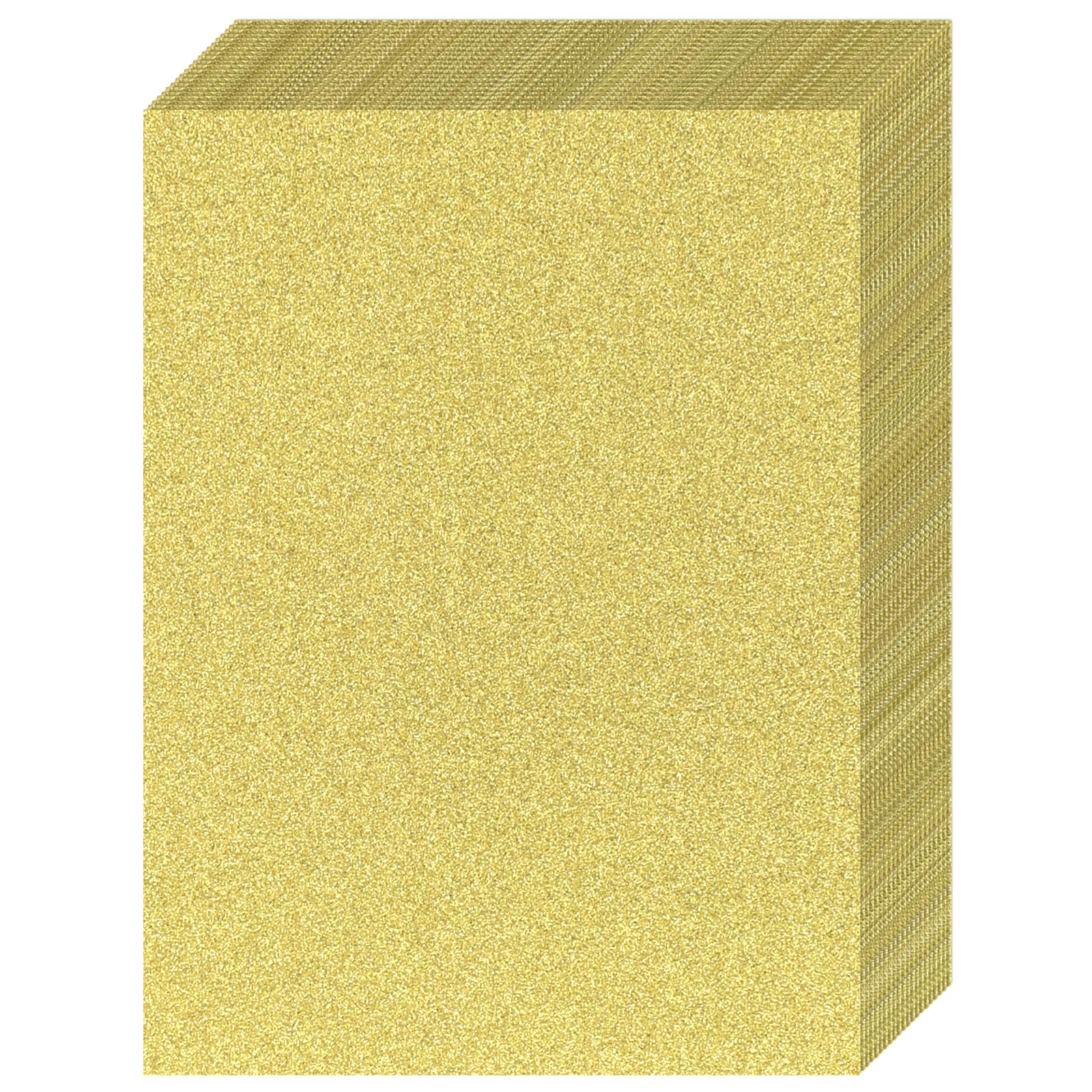 VGOODALL 27 Blatt Perglanz-Papier, DIN A4 Goldmetallisches Bastelpapier mit Perlmutt-Schimmer Glitzerpapier 250 g/m²